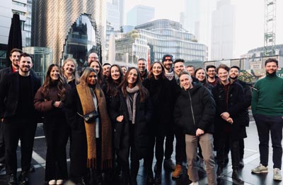 Hex Digital team group photo outdoors in the city